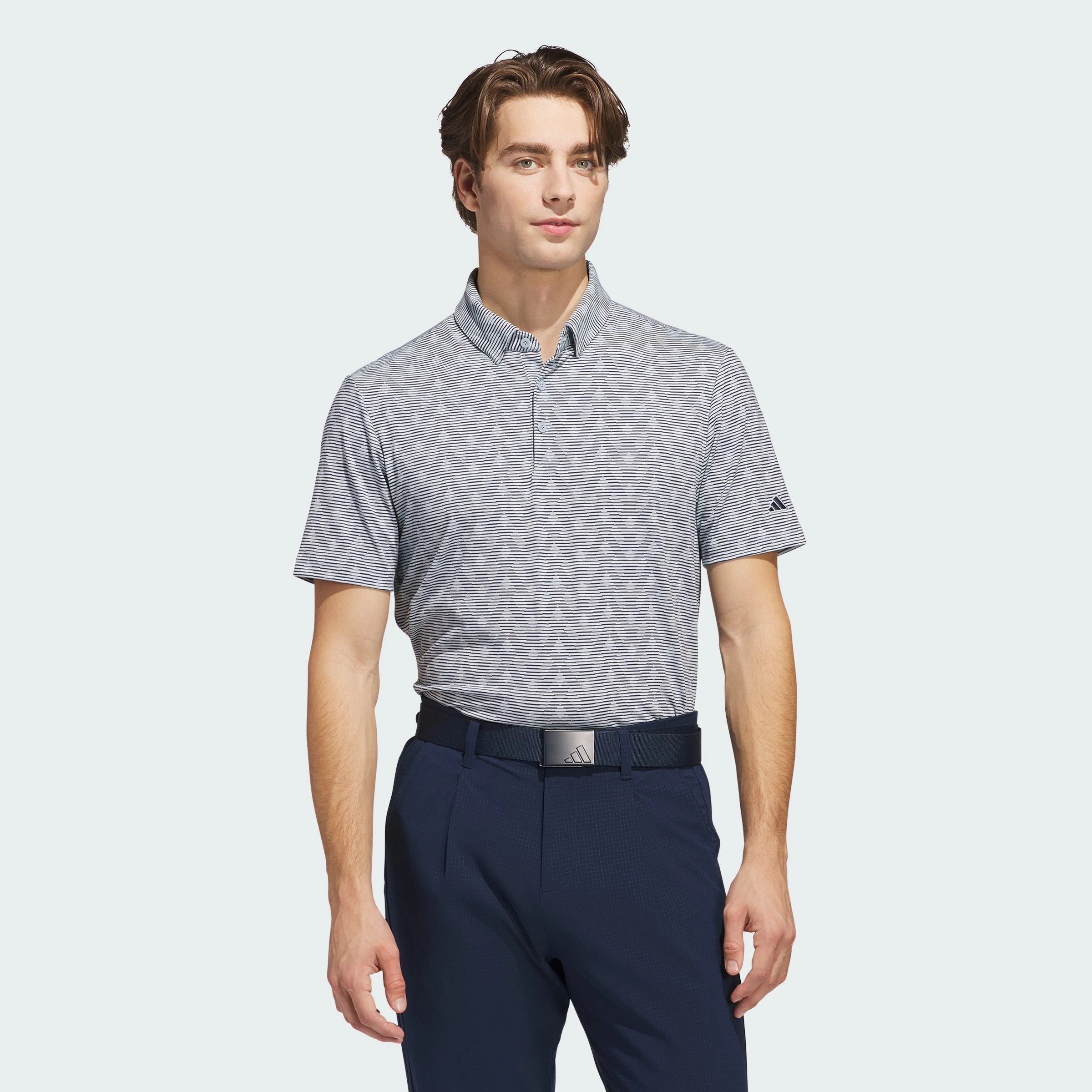 Men's adidas Go-To Printed Stripe Polo Shirt