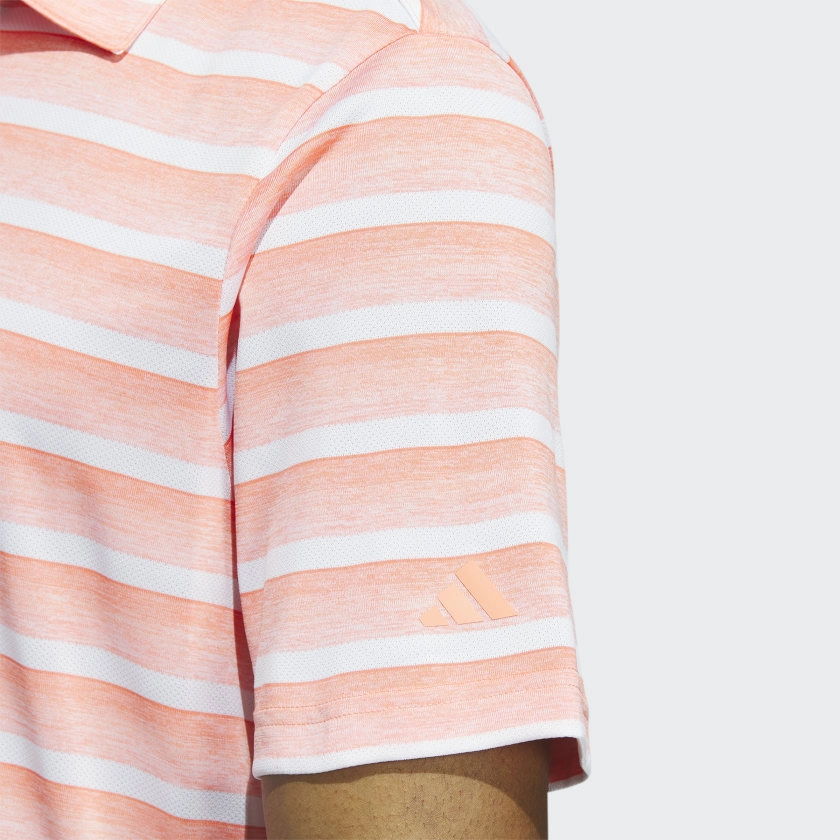 Men's adidas Two-Color Striped Polo Shirt