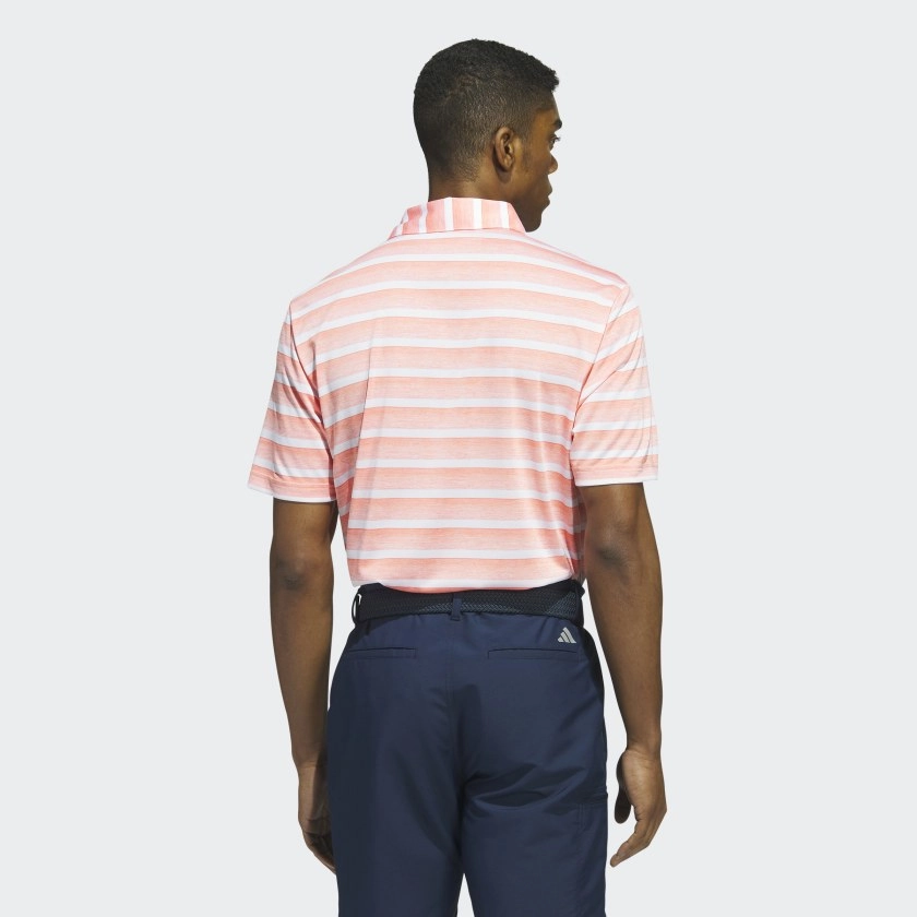 Men's adidas Two-Color Striped Polo Shirt