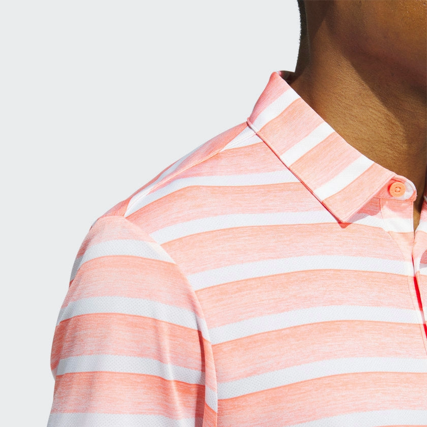 Men's adidas Two-Color Striped Polo Shirt