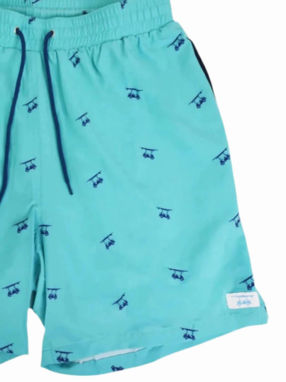 Men's Aruba With Golf Carts Swim Shorts In Blue