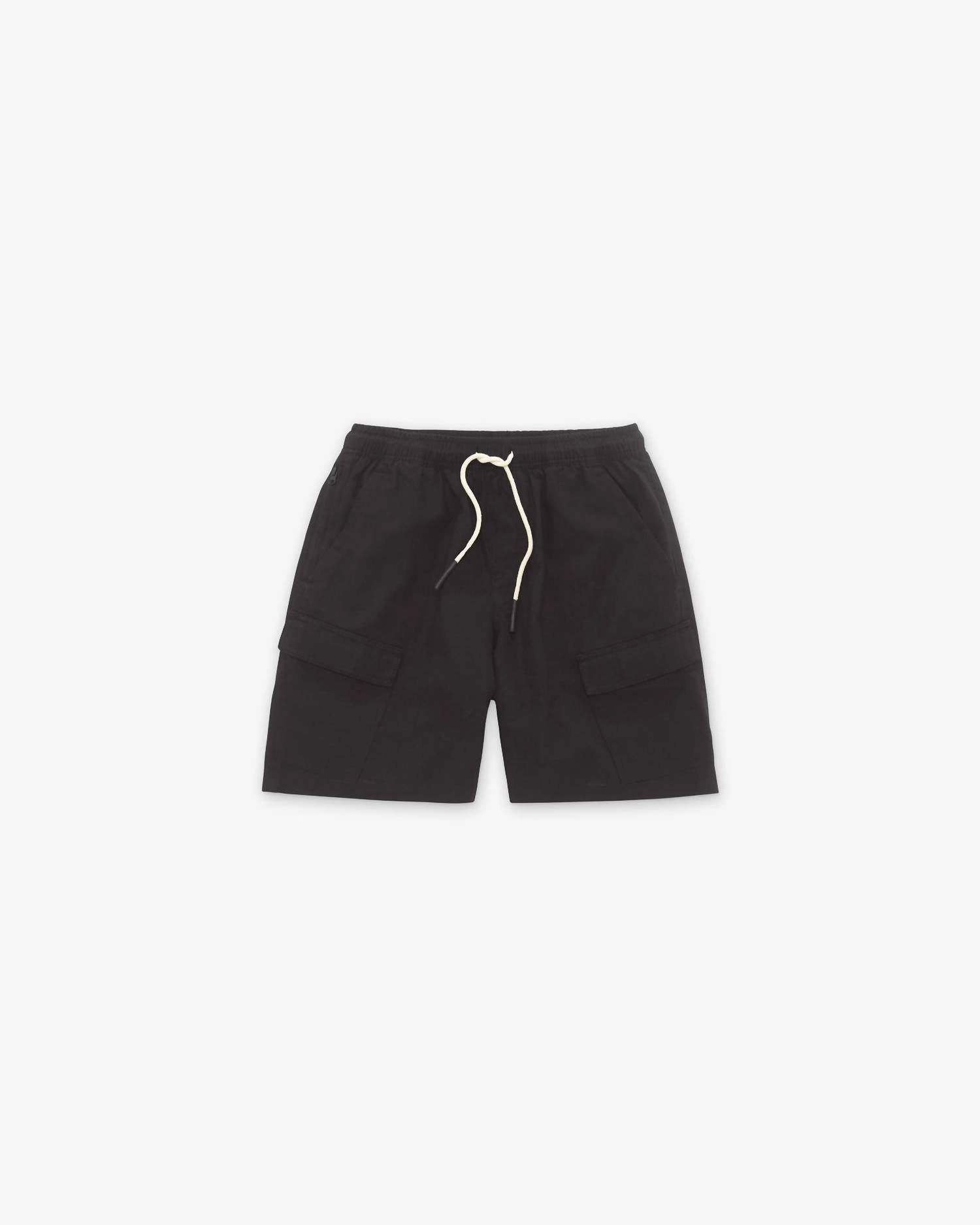Men's Cargo Linen Shorts In Black