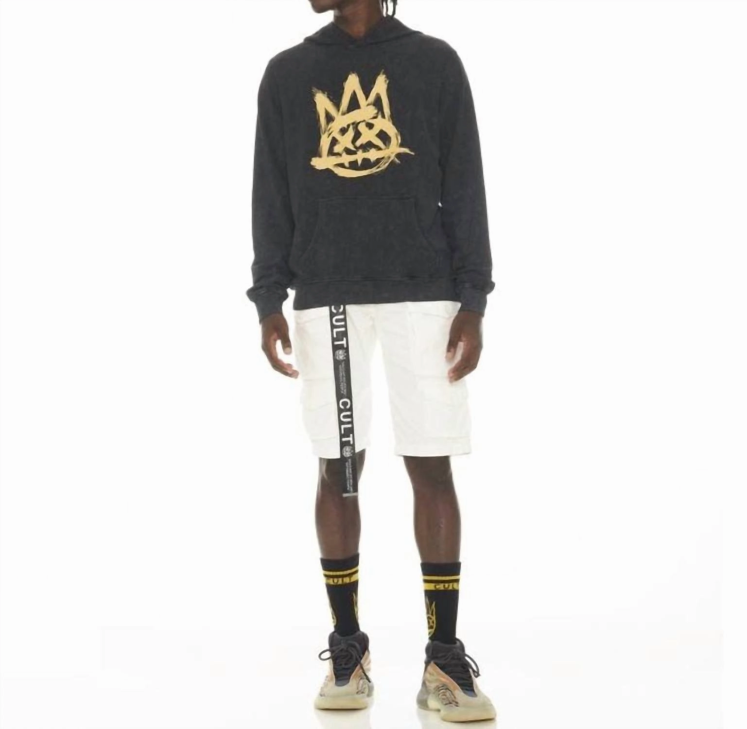 Men's Cargo Ridged Shorts In White