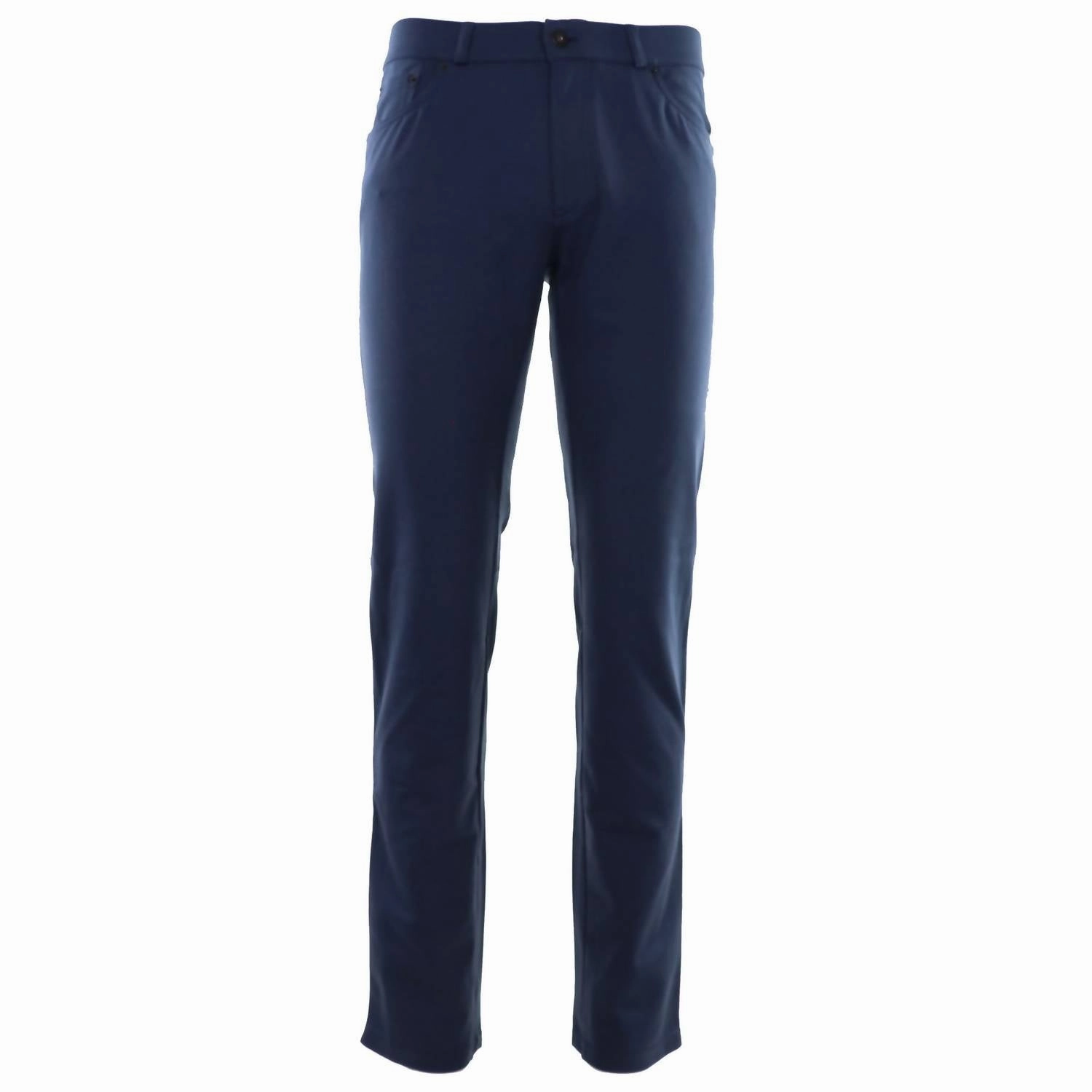 Men's Chuck Modern Fit Lounge Flex Jersey Five Pocket Jeans In Indigo