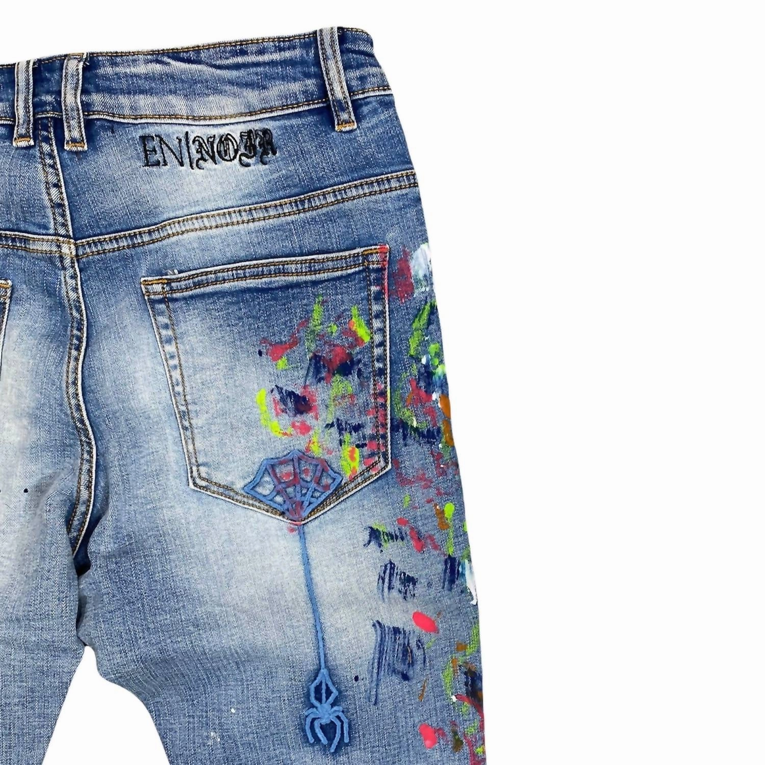 Men's Clash Denim Jean In Blue