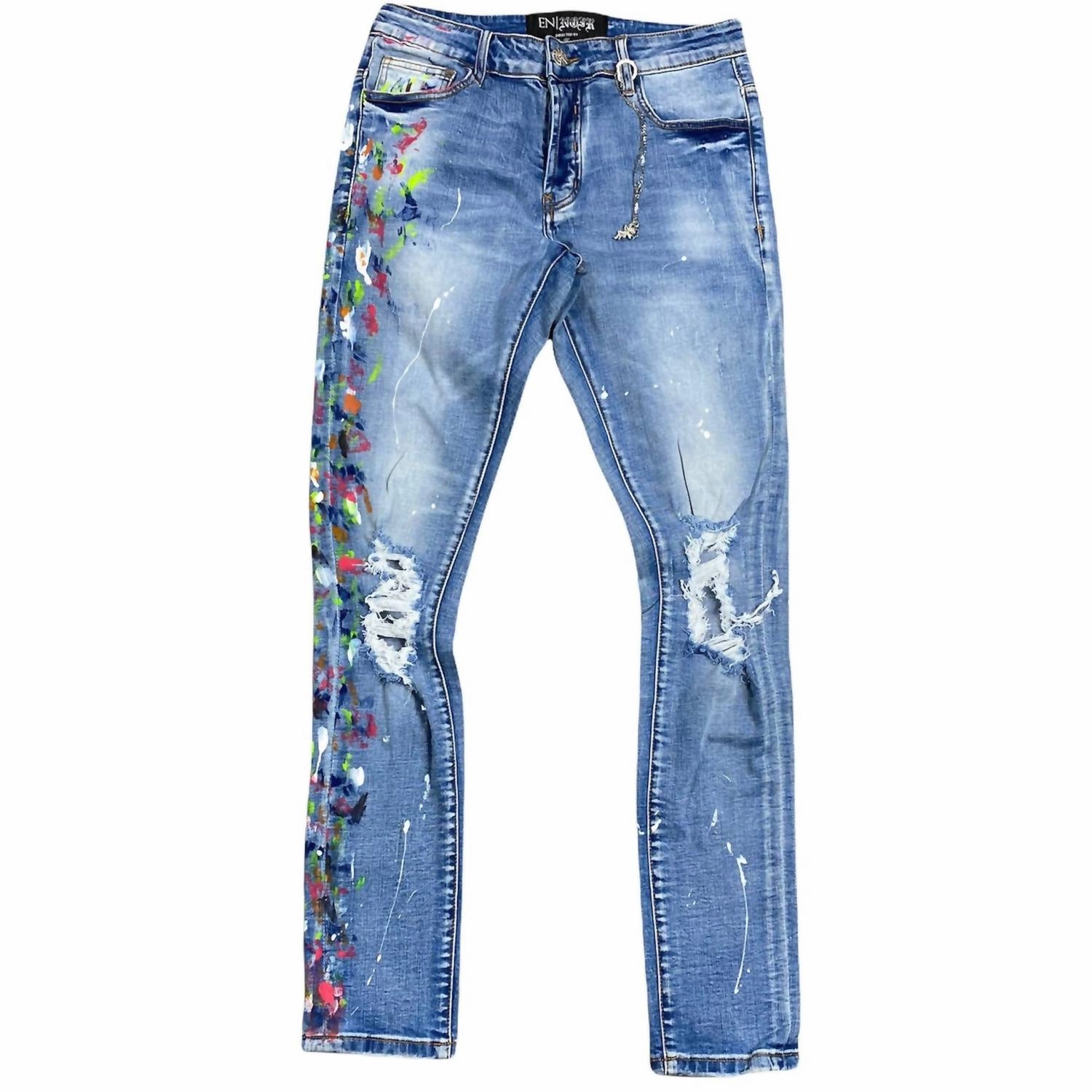 Men's Clash Denim Jean In Blue