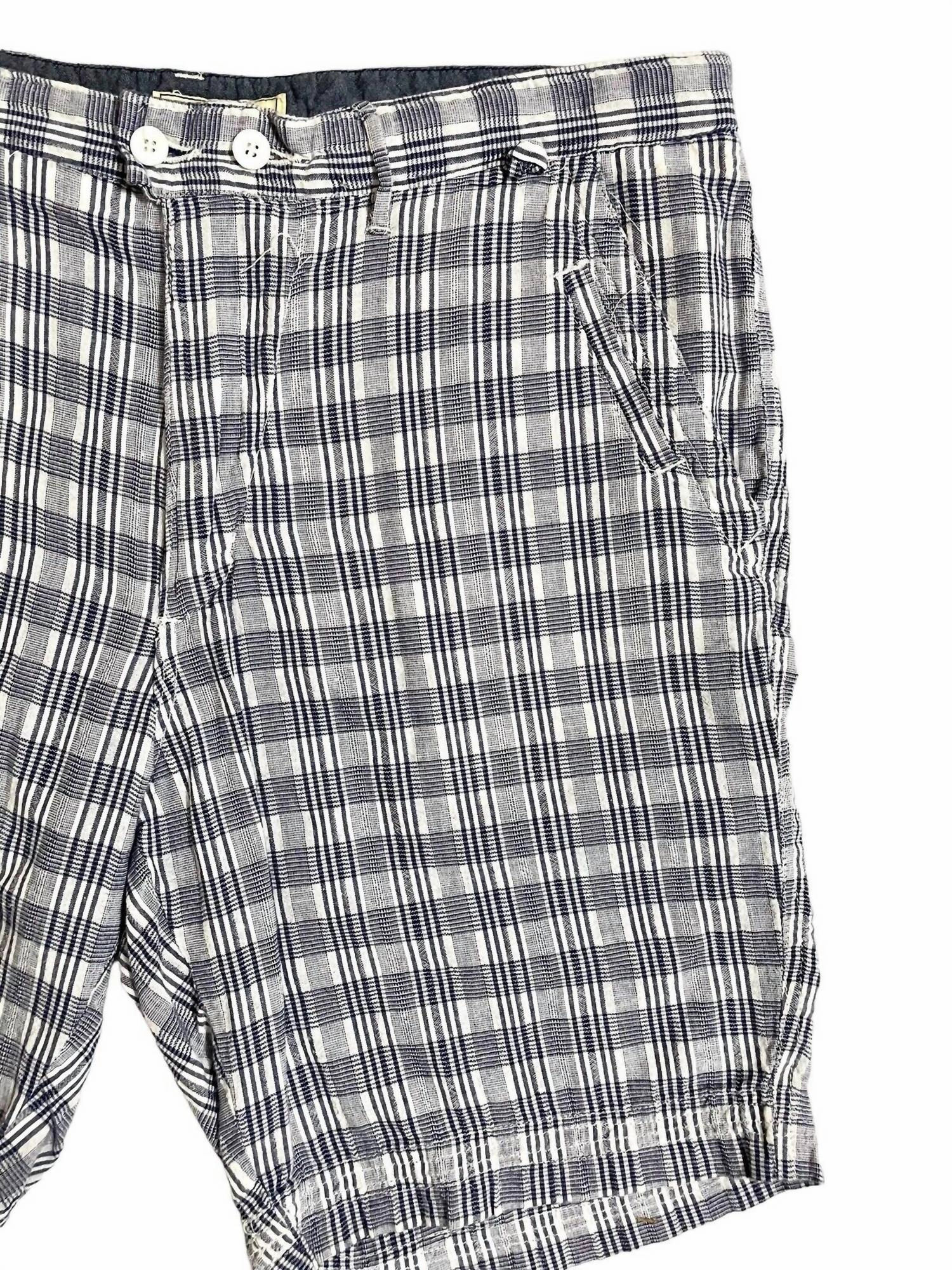 Men's Cotton Checkered Print Shorts In Multicolor