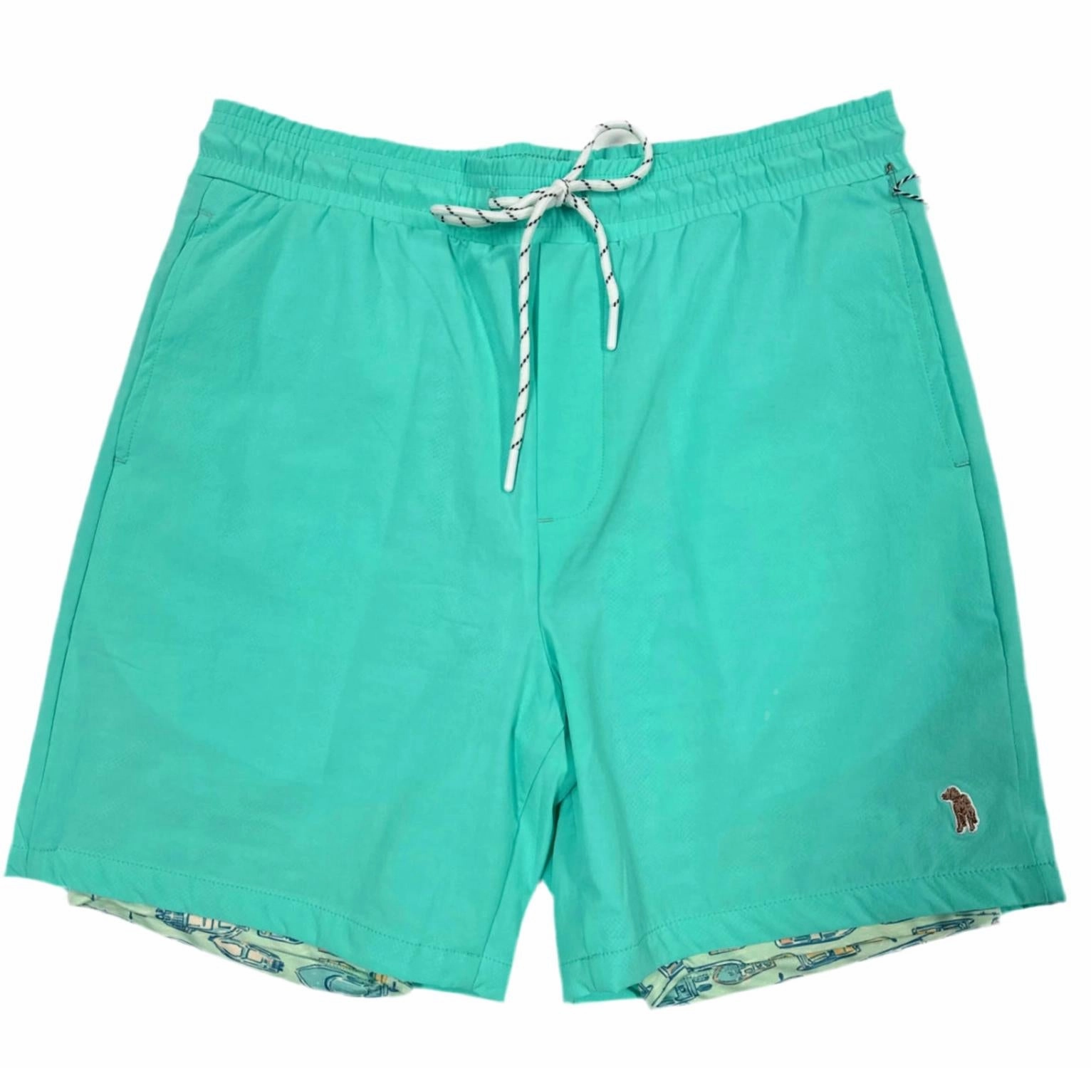Men's Gamefish & Boats Swim Trunks In Blue-Green