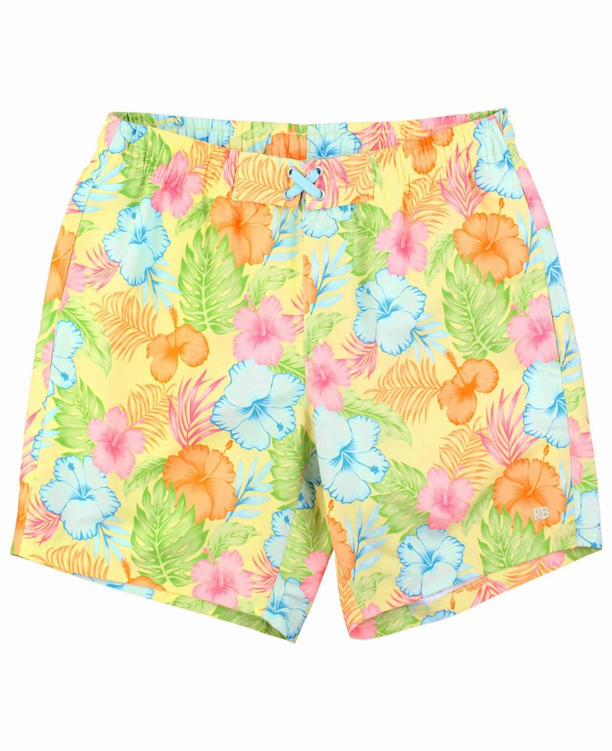 Men's Happy Hula Swim Trunks In Yellow