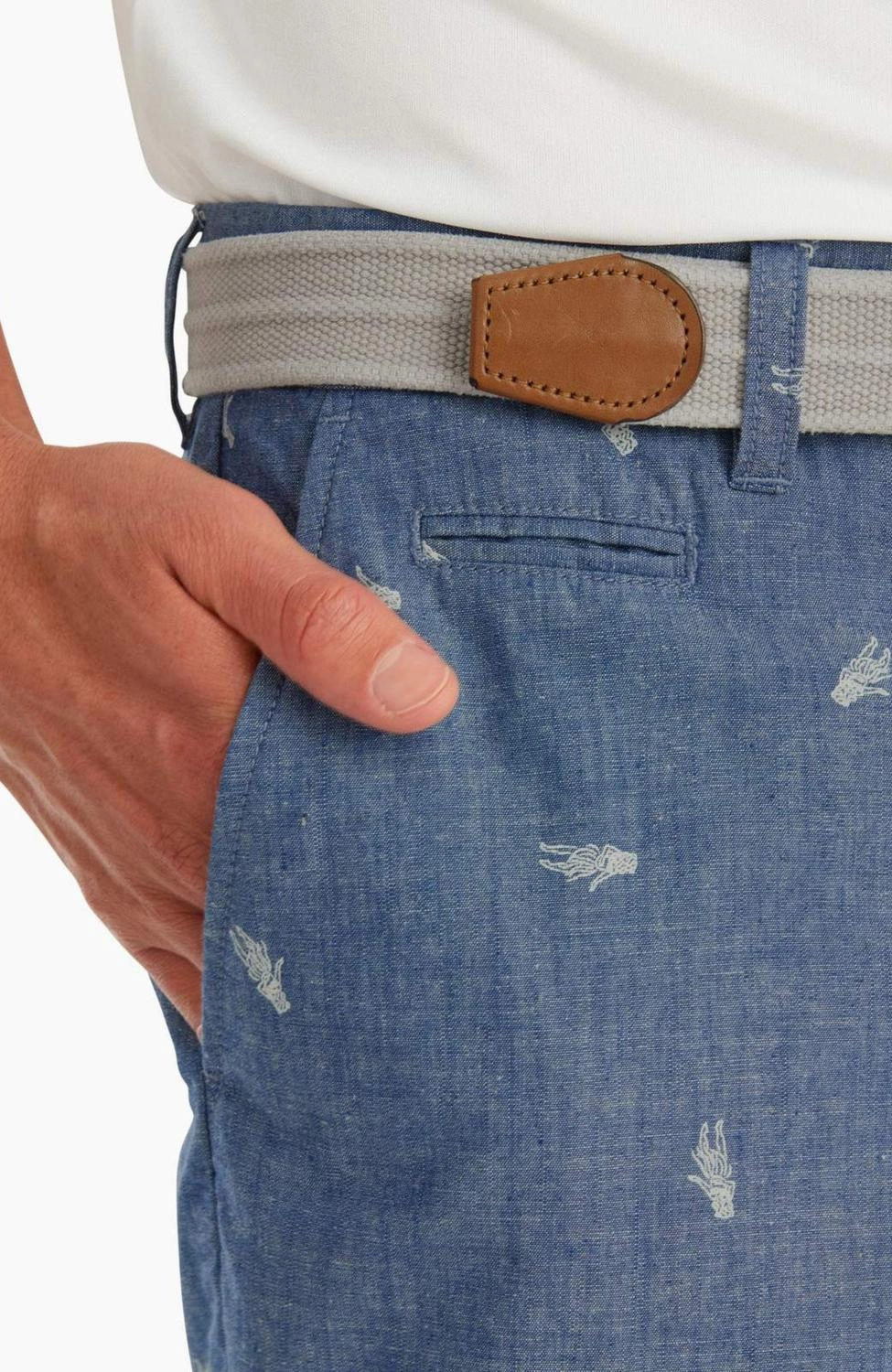 Men's Hula Garment Dyed Shorts In Chambray
