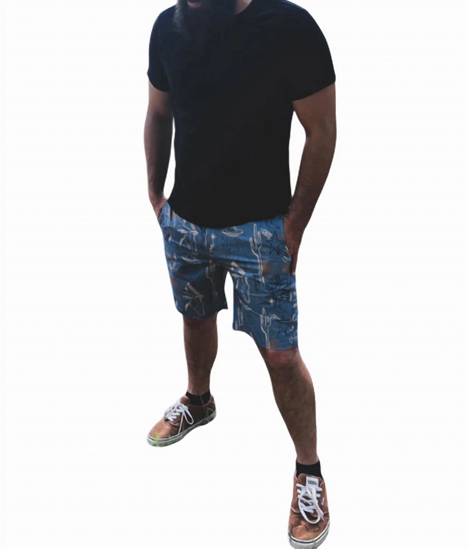 Men's Knarly Cowboys Swim Trunks / Shorts In Multi