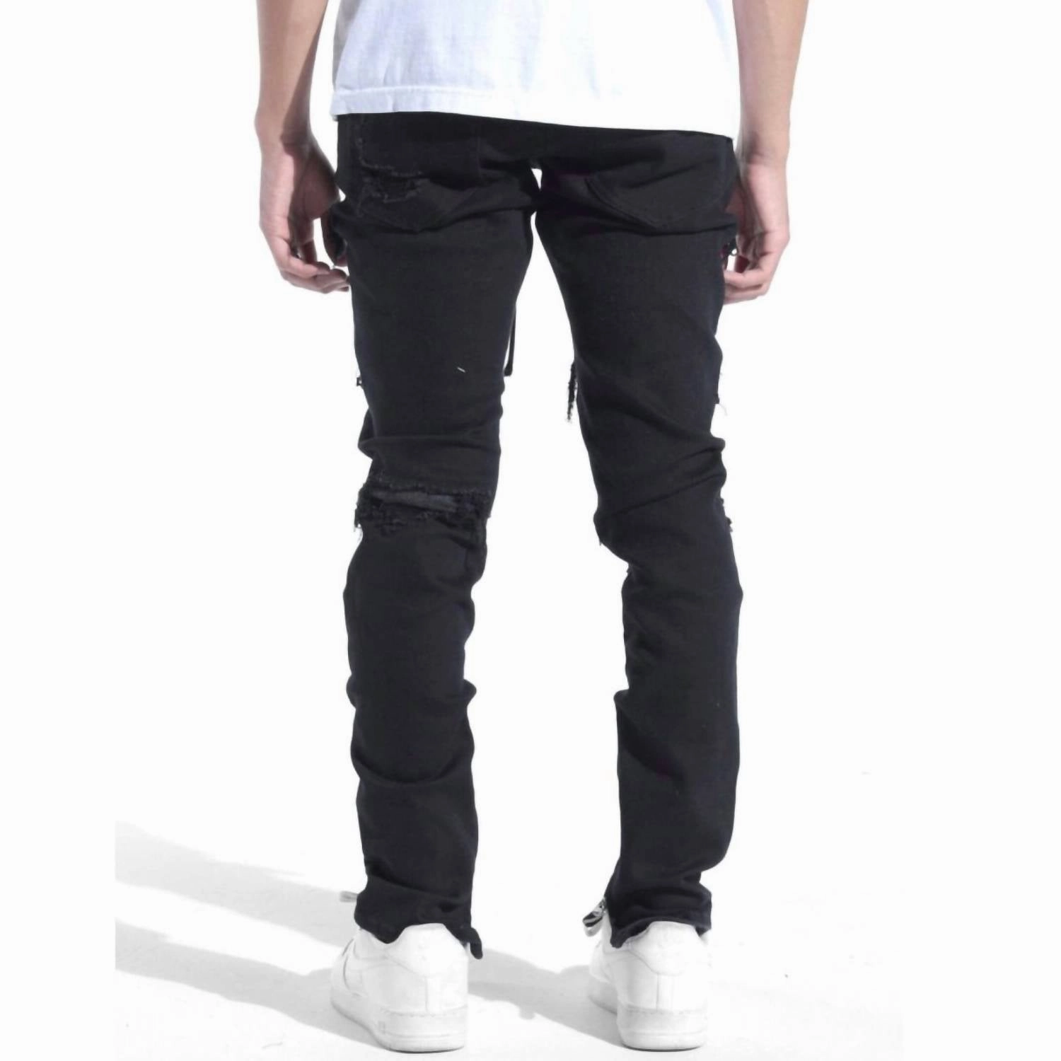 Men's Malibu Patch Denim Jean In Black/pine