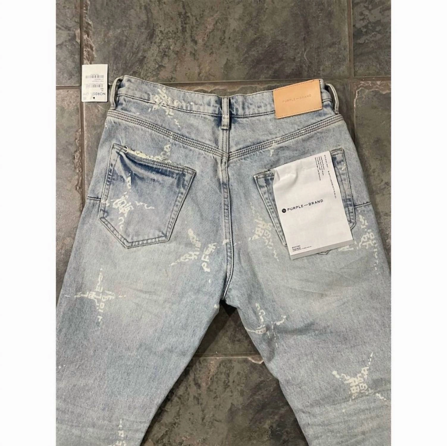 Men's Monogram Skinny Jeans In Light Indigo