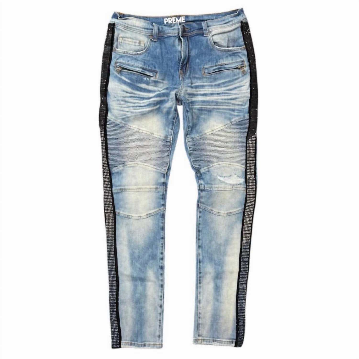 Men's Moto Stoned Jeans In Indigo