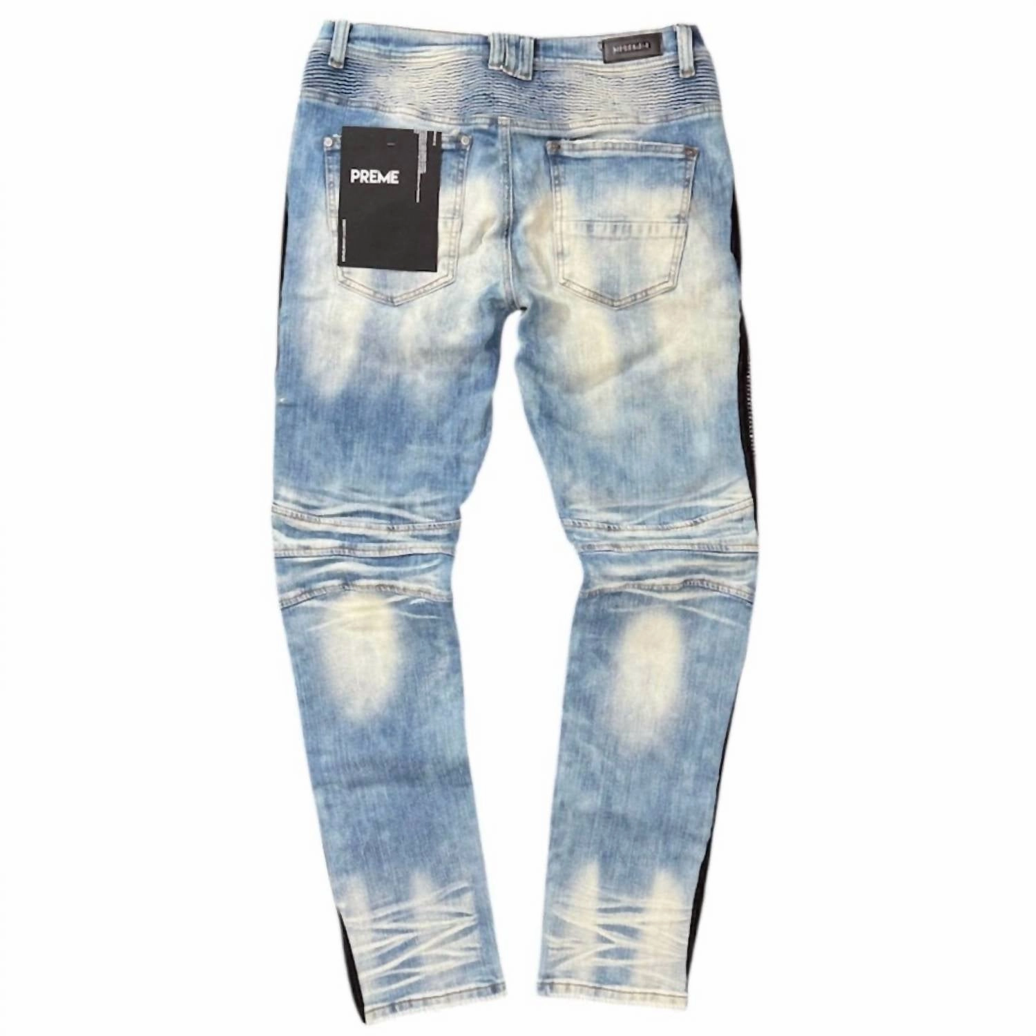 Men's Moto Stoned Jeans In Indigo