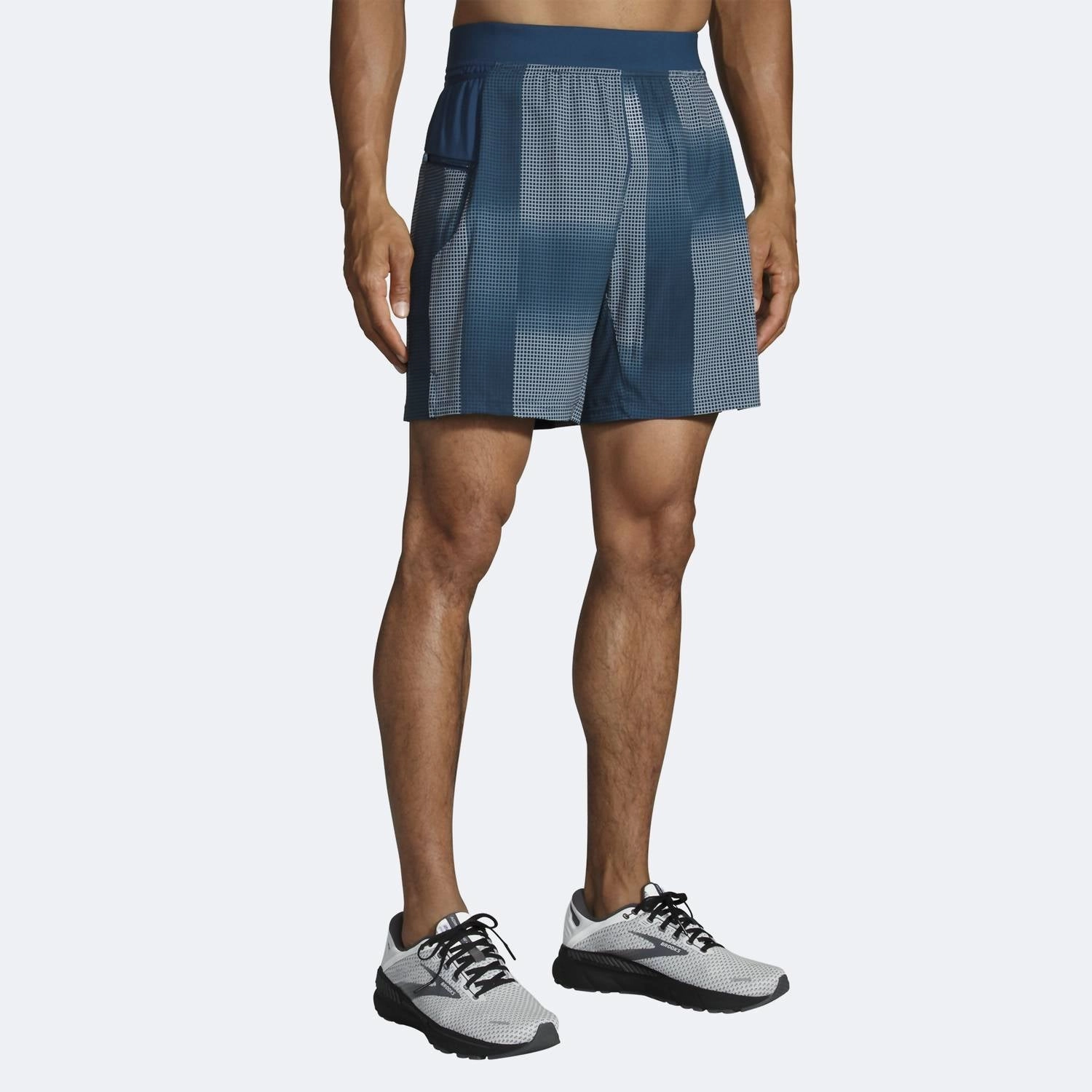 Men's Sherpa 7" 2-In-1 Short In Indigo Rush Altitude Print