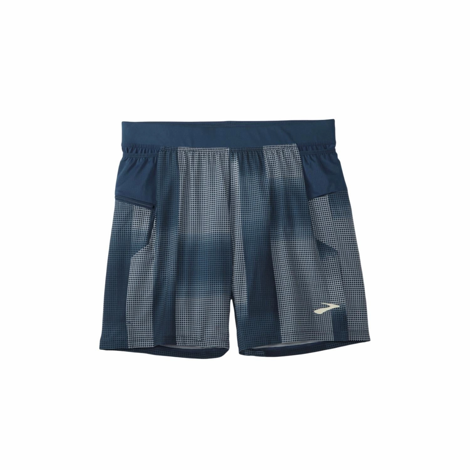 Men's Sherpa 7" 2-In-1 Short In Indigo Rush Altitude Print