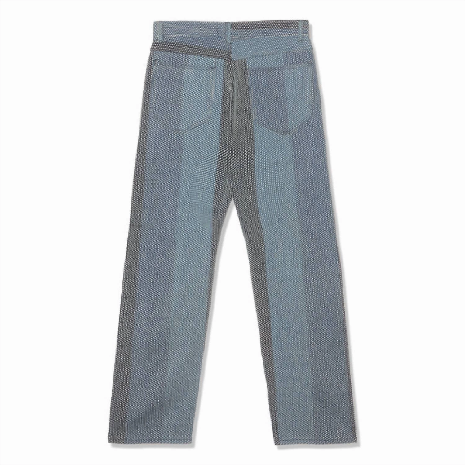Men's Straight Leg Jeans In Indigo Sashiko