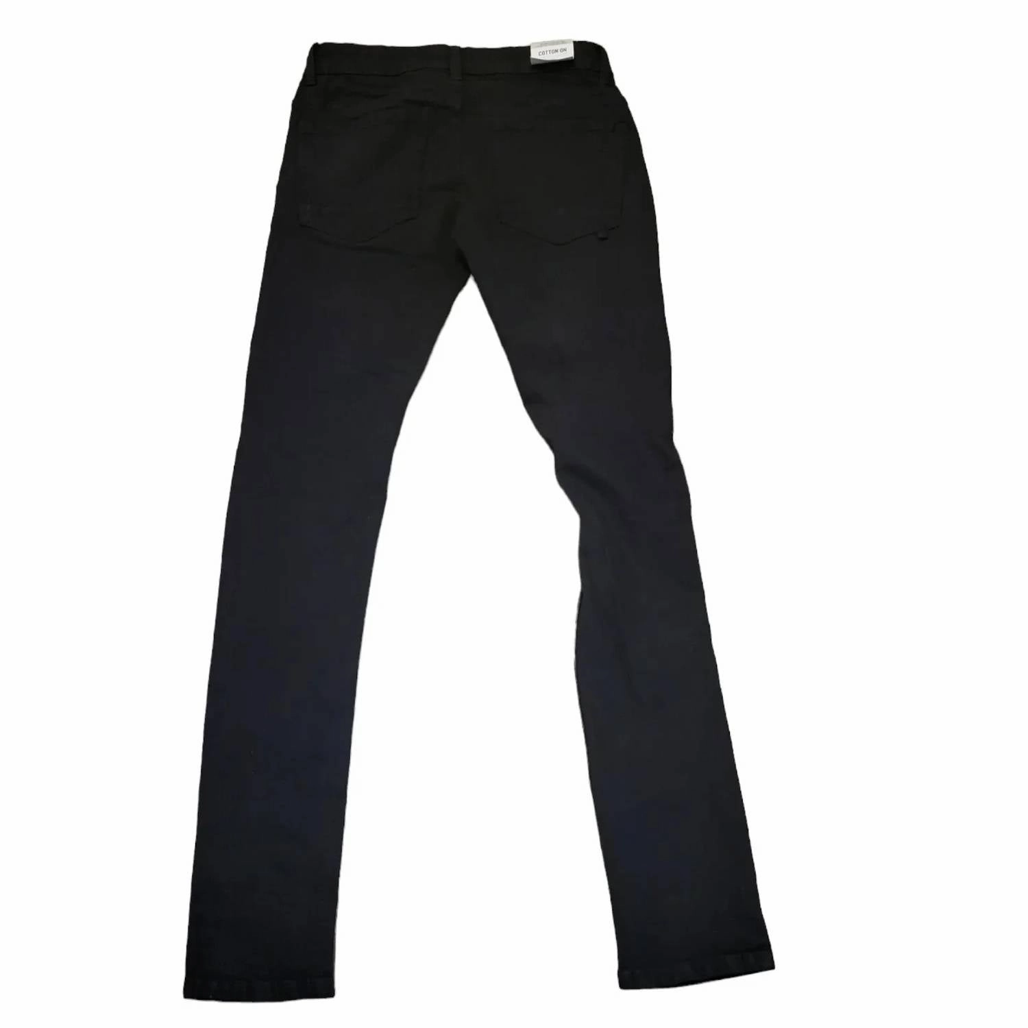Men's Super Skinny Jeans Distressed In Black