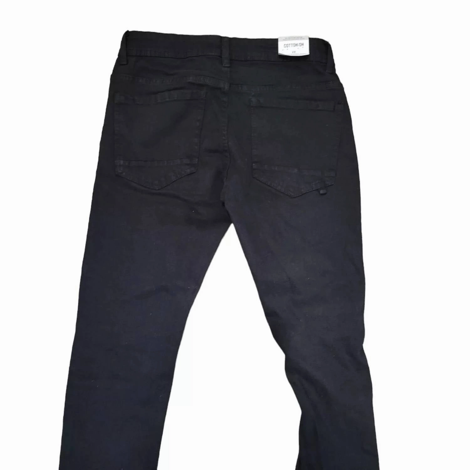 Men's Super Skinny Jeans Distressed In Black