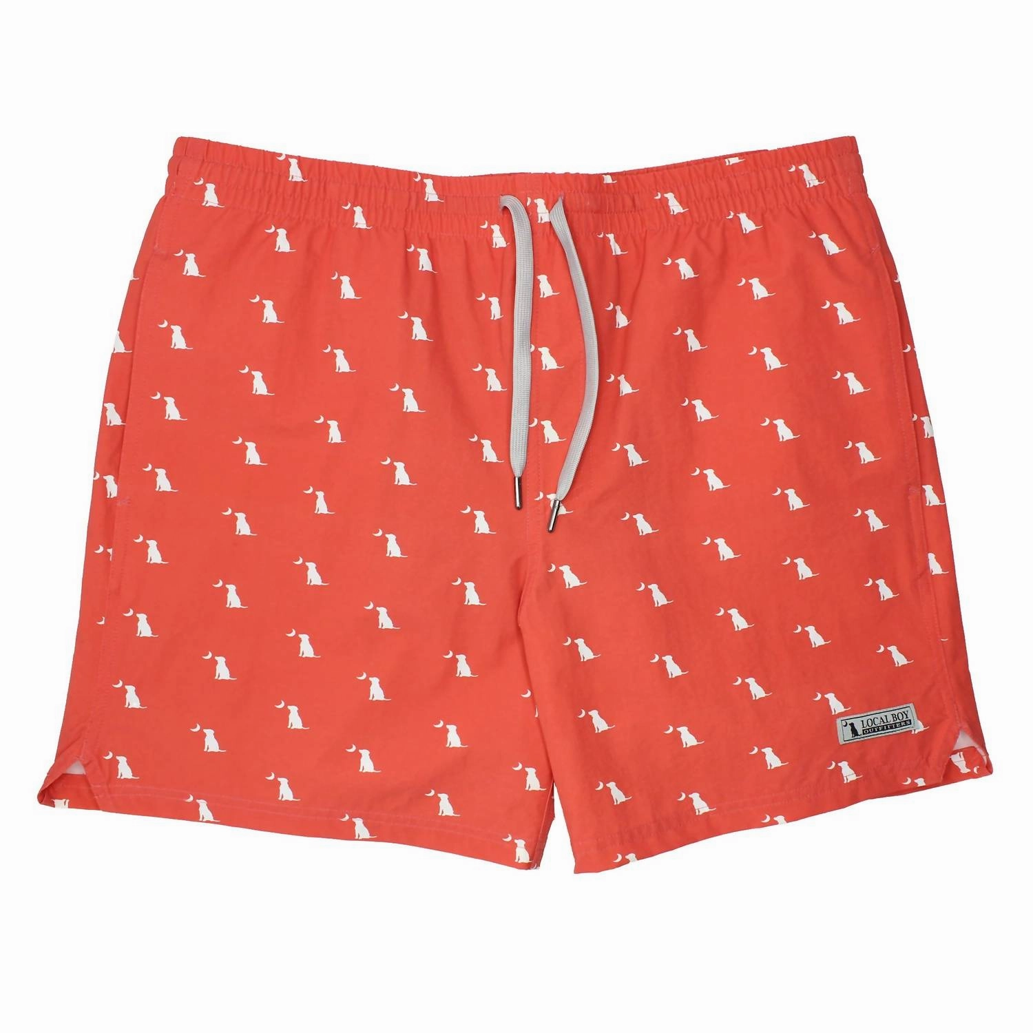 Men's Swim Trunks In Dog & Moon Salmon