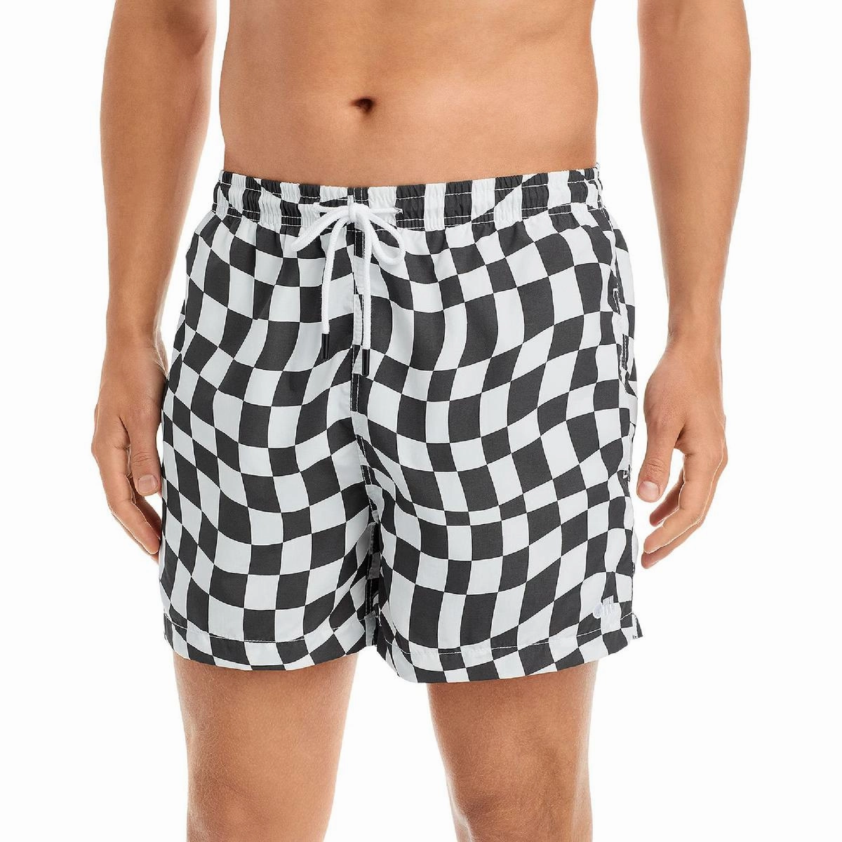 Mens Checkered Swim Trunks