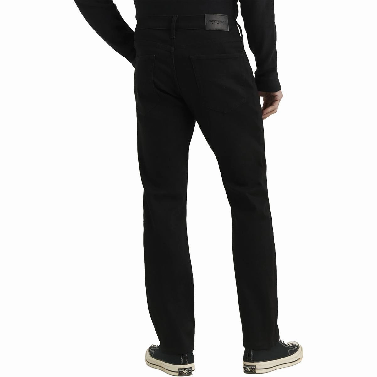 Mens Denim Stretch Mid-Rise Straight Leg Jeans