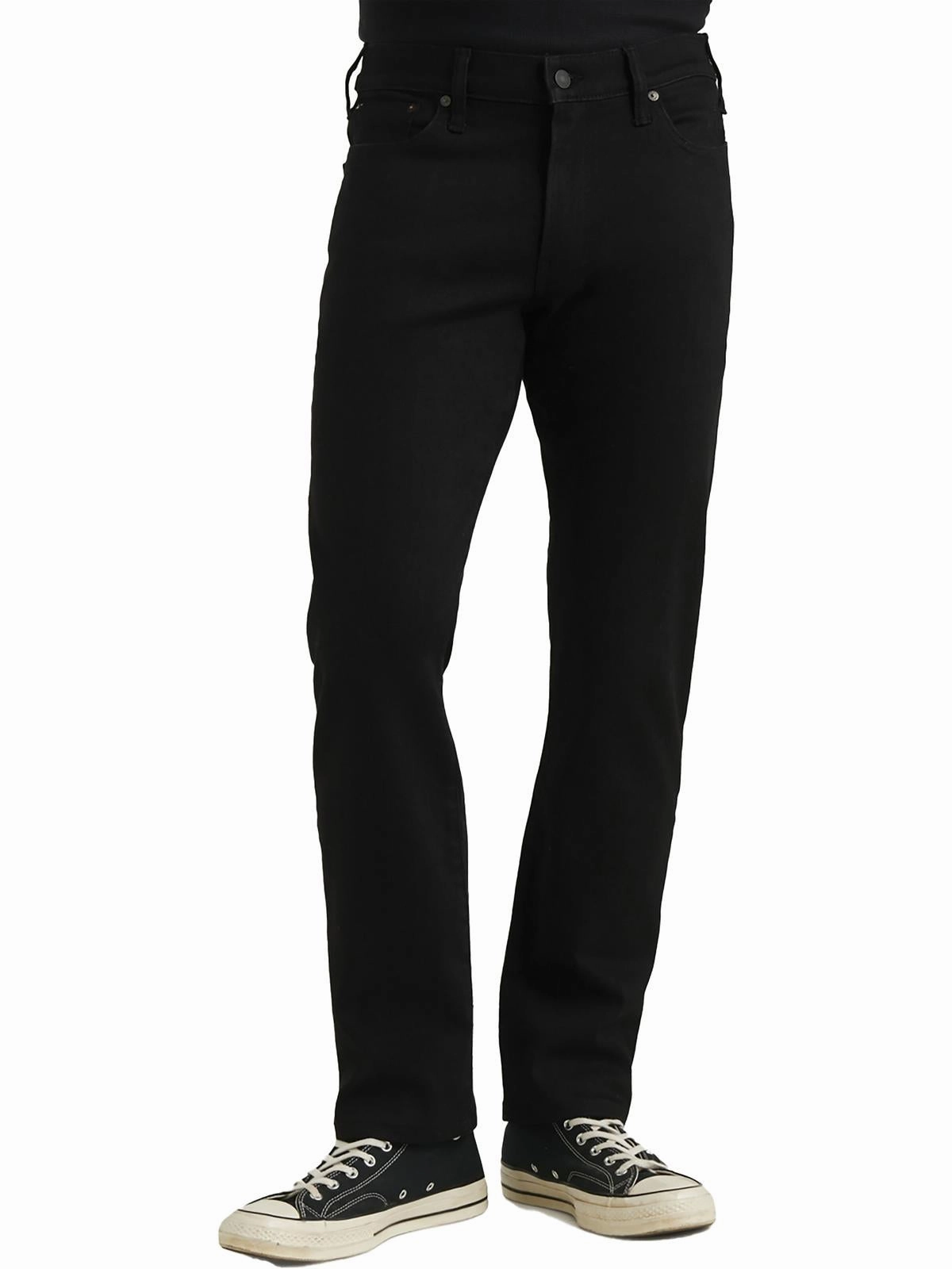 Mens Denim Stretch Mid-Rise Straight Leg Jeans