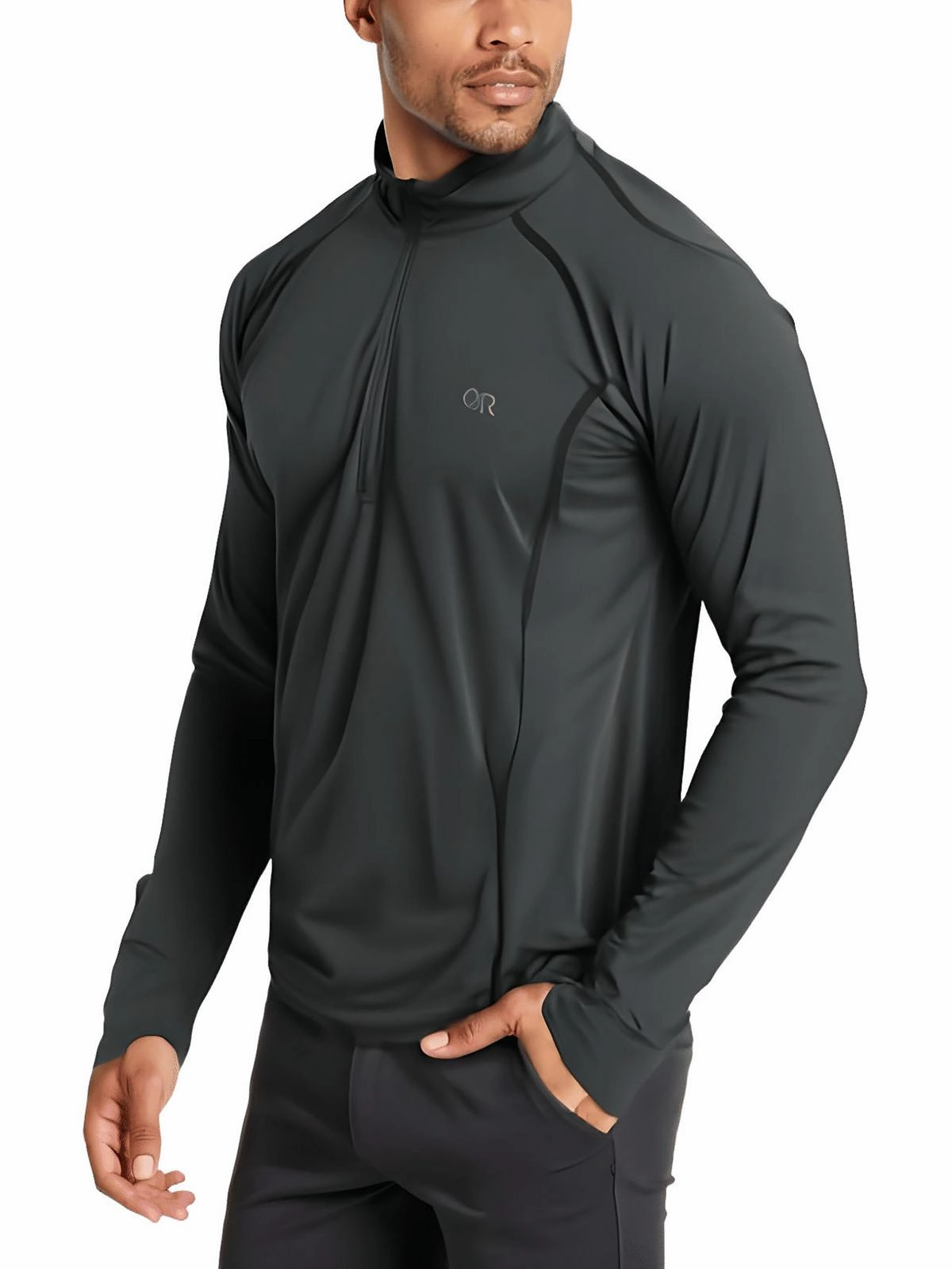 Mens Logo Polyester Pullover Top