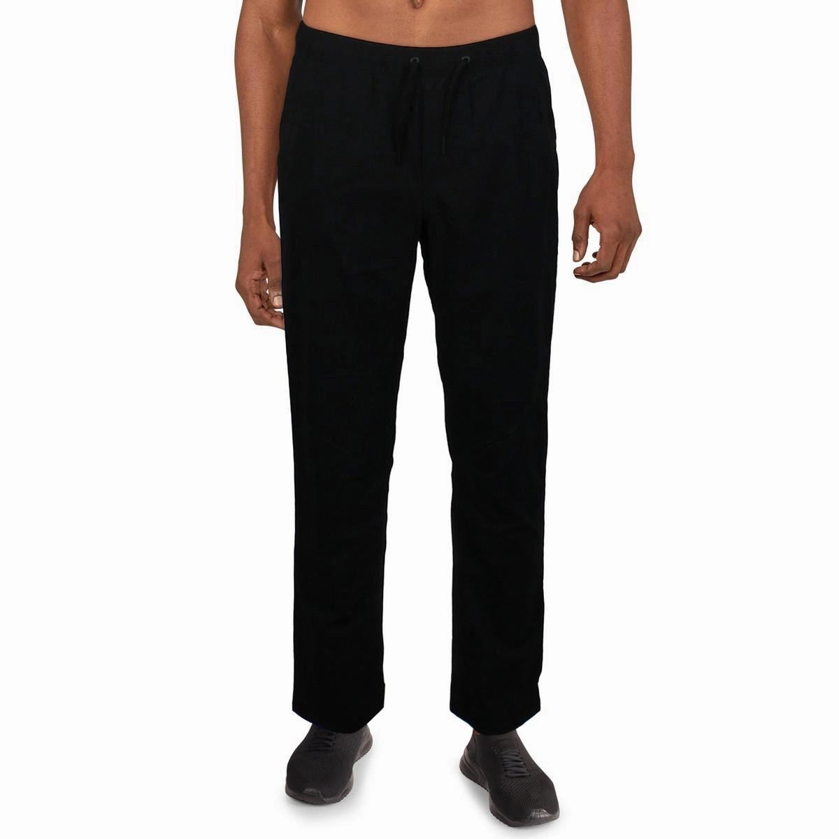 Mens Solid Nylon Track Pants