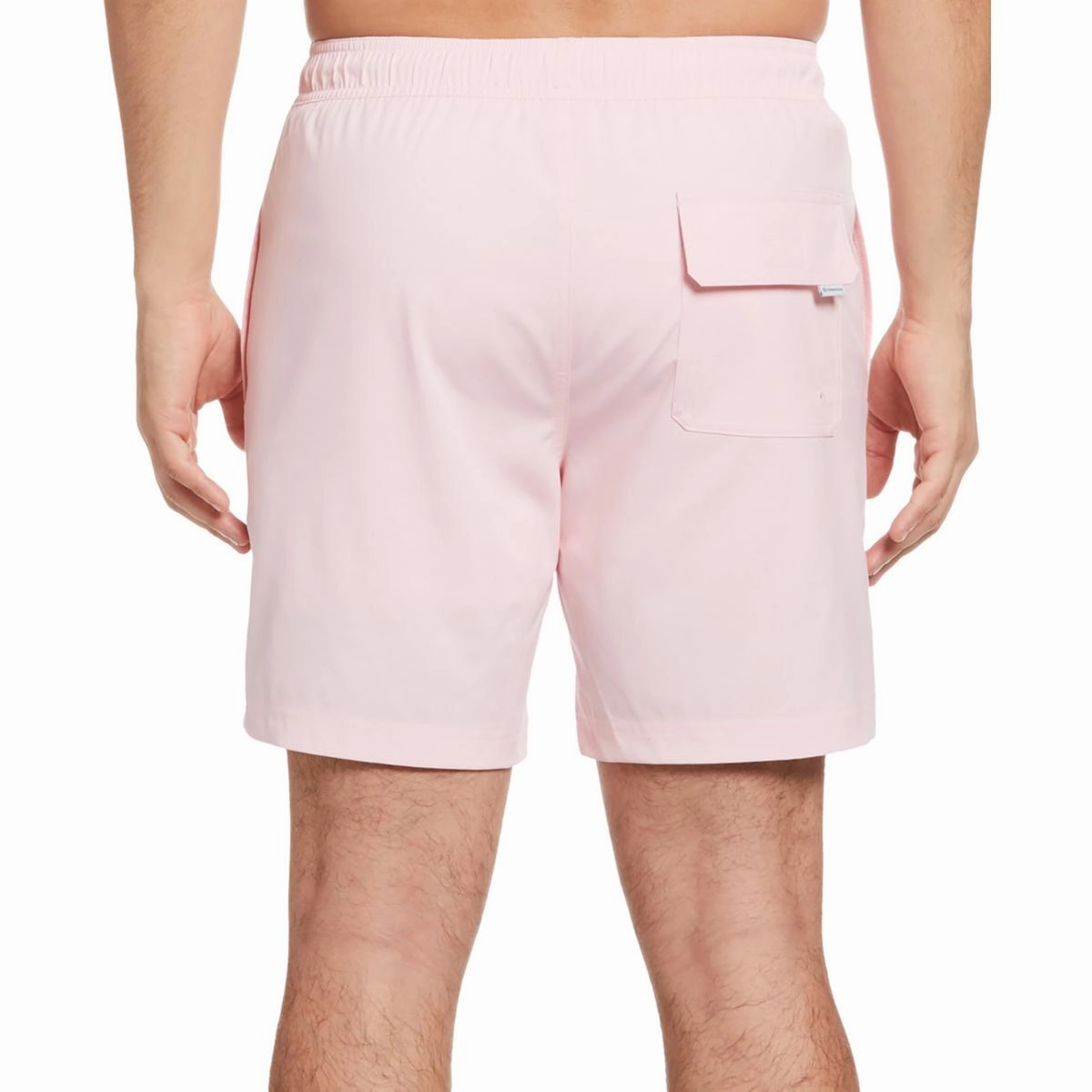 Mens Solid Polyester Swim Trunks