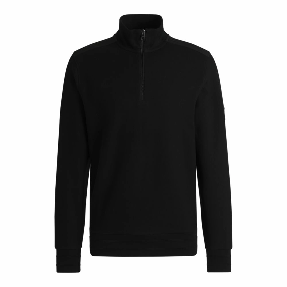 Mercerized-cotton regular-fit sweatshirt with logo patch