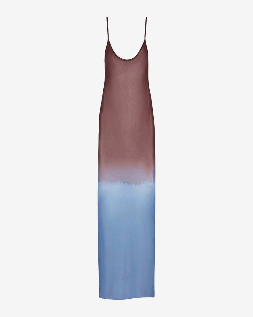 Mesh Scoop Maxi Slip Dress