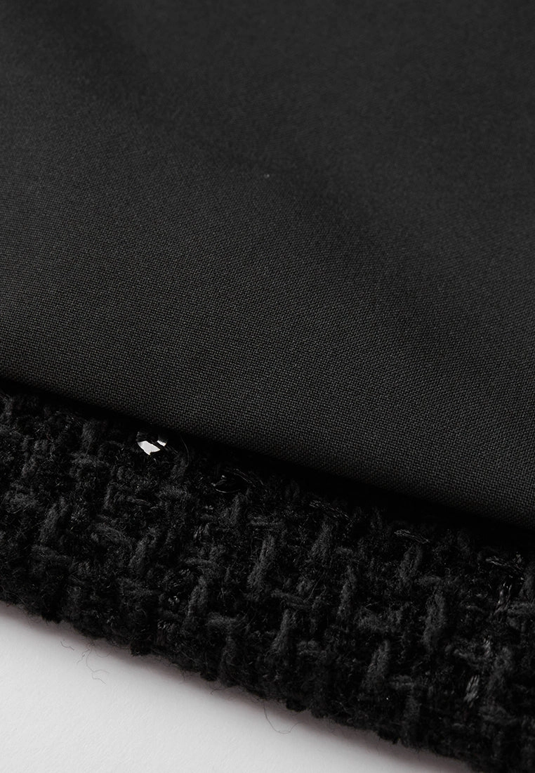Mesh Sleeves Sequin-detail Dress