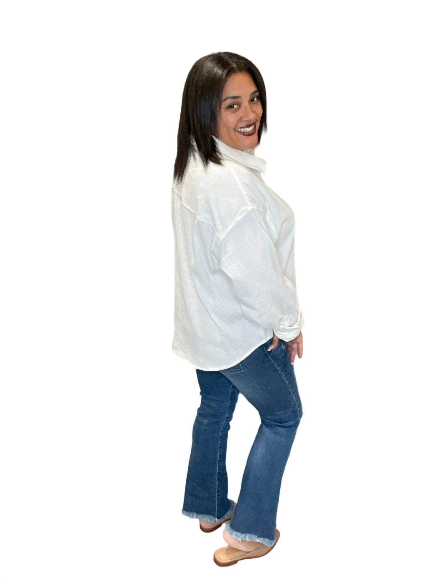 Mid Rise Ankle Flare Jeans In Medium Blue