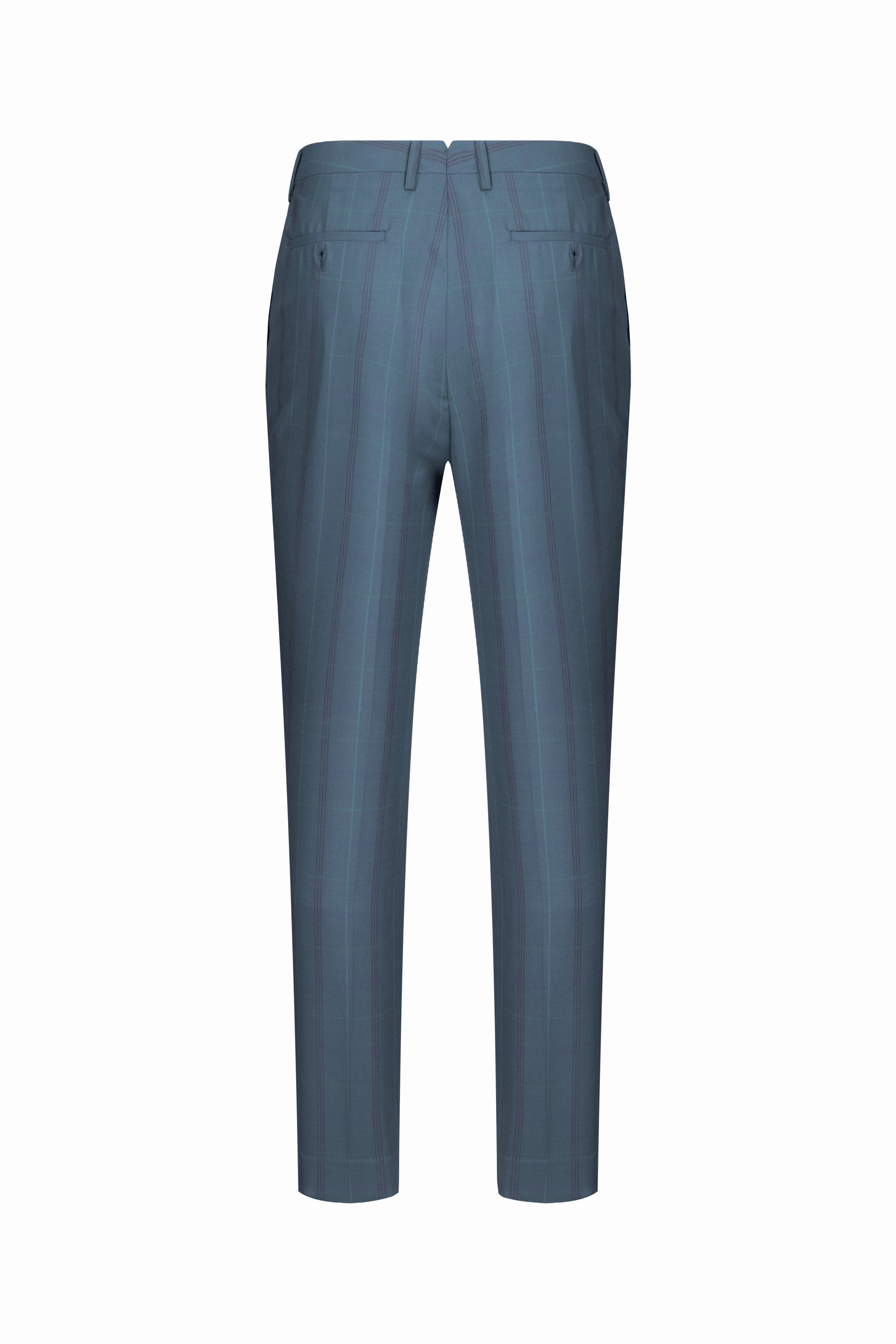 Mid-rise Wool-blend Slim-fit Checked Trousers