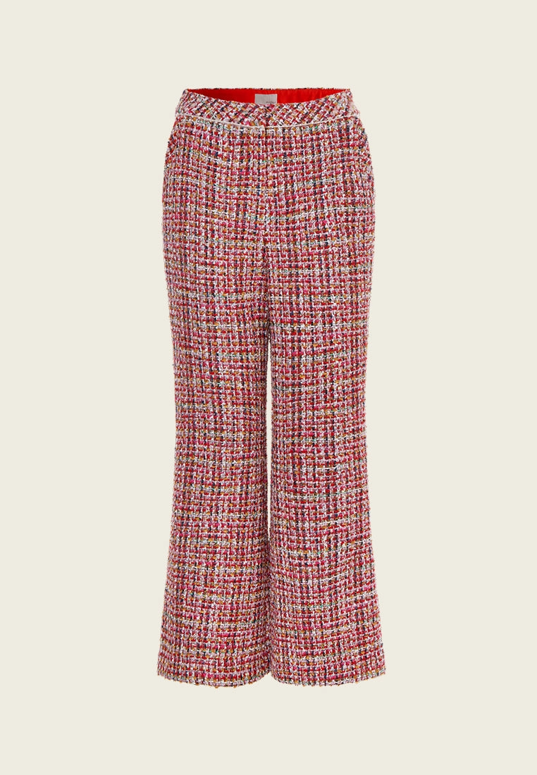 Mid-waist Slim-fit Flared Trousers