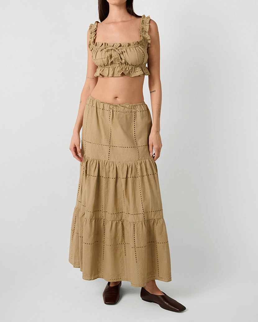 Midi Pull On Skirt