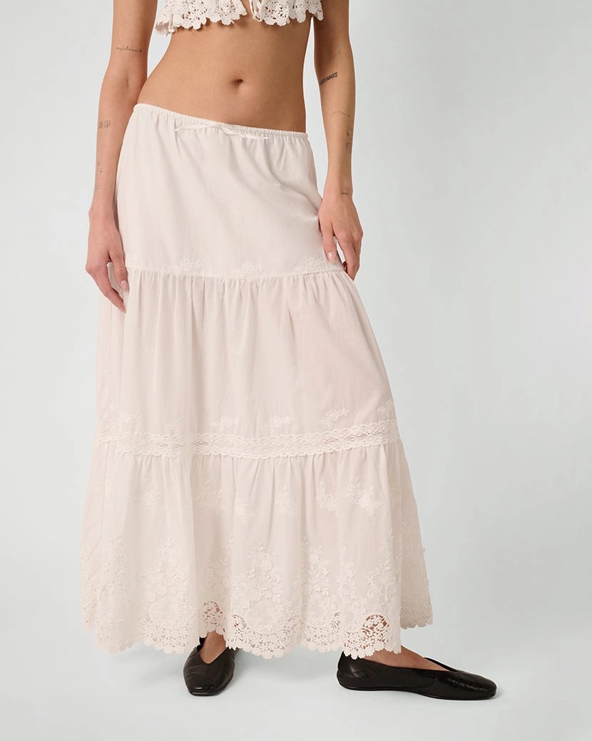 Midi Pull On Skirt