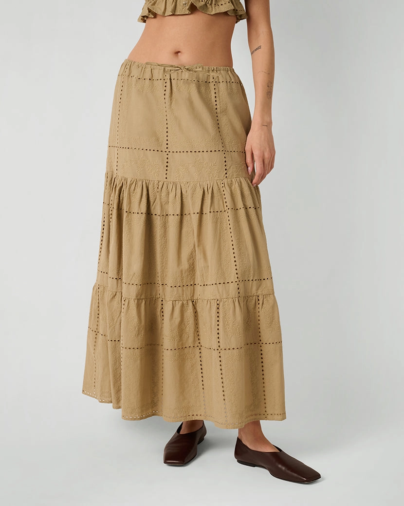 Midi Pull On Skirt
