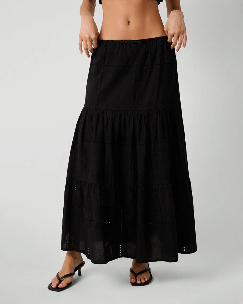 Midi Pull On Skirt