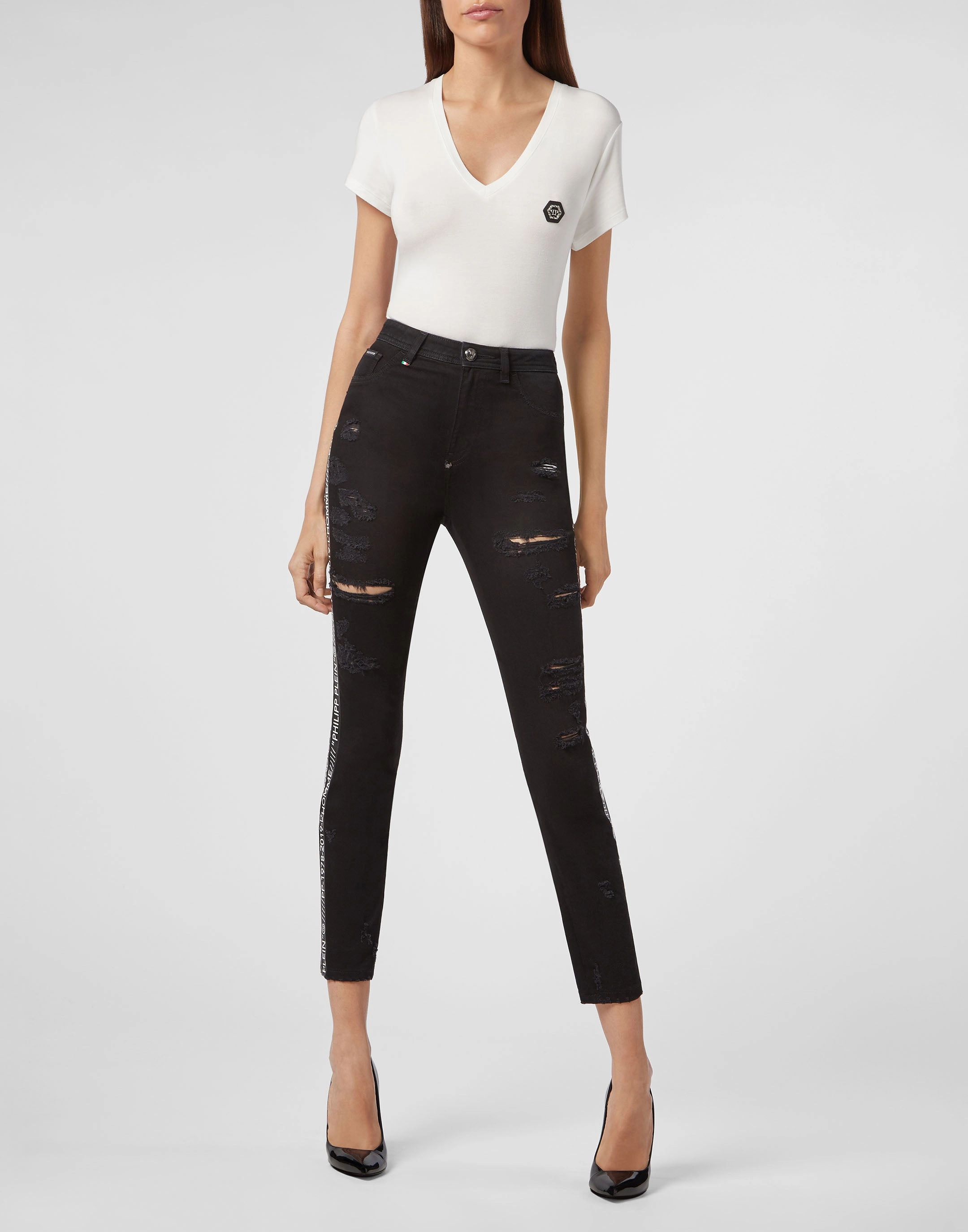 Miss High Waist Jegging Stripes