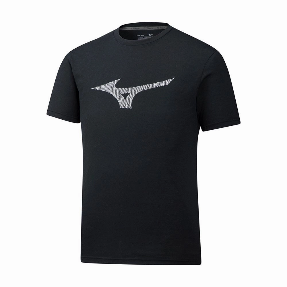 Mizuno Heritage RB K2GA900309 T-Shirt Mens Black Crew Neck Short Sleeve Pullover