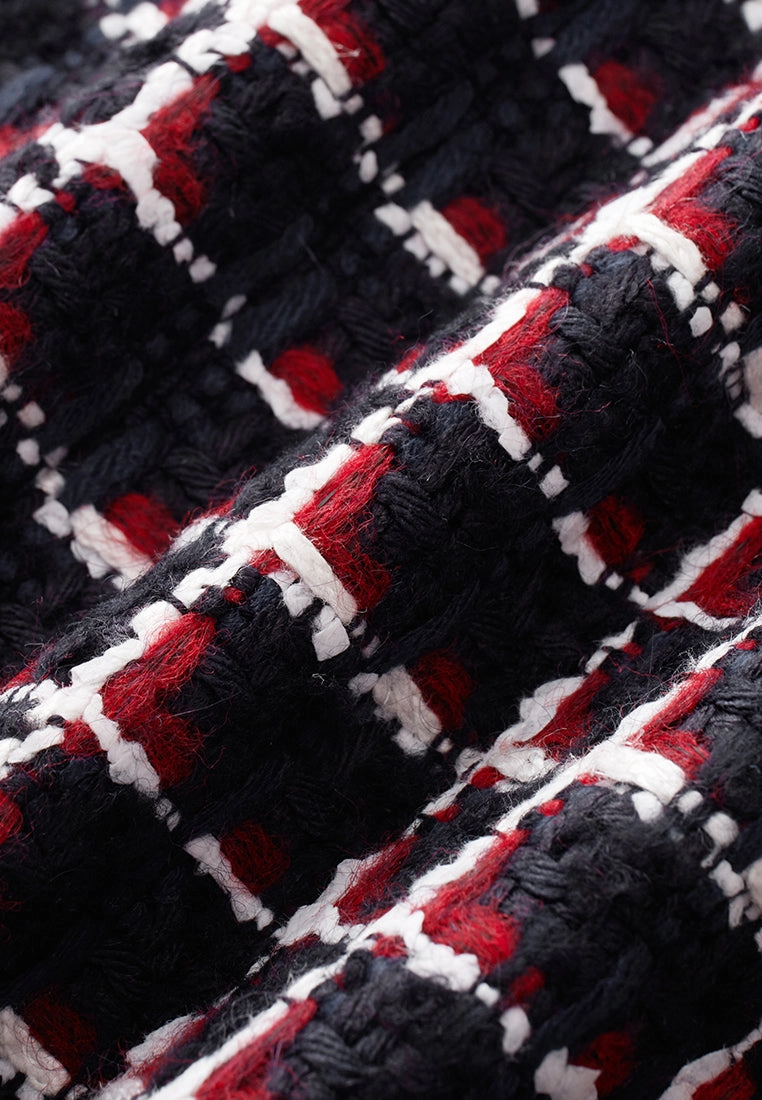 Modern Embellishment Tweed Coat