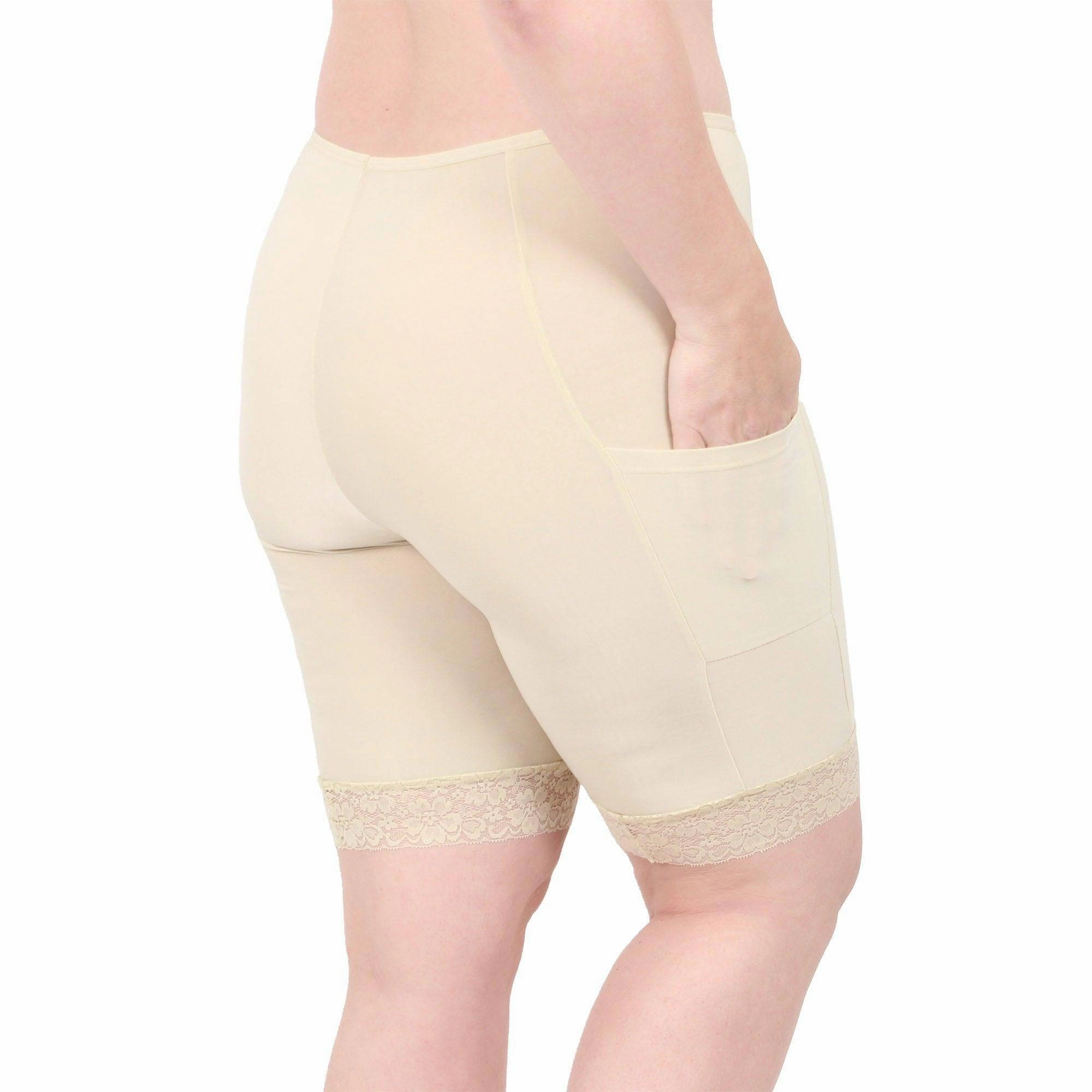 Moisture Wicking Shortlette Slipshort with Pockets 9"