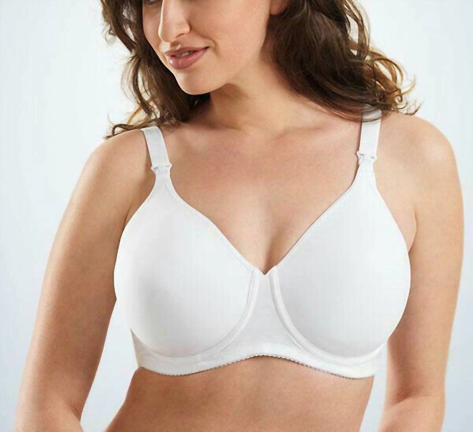 Molded Stretch Pad Nursing Bra In White