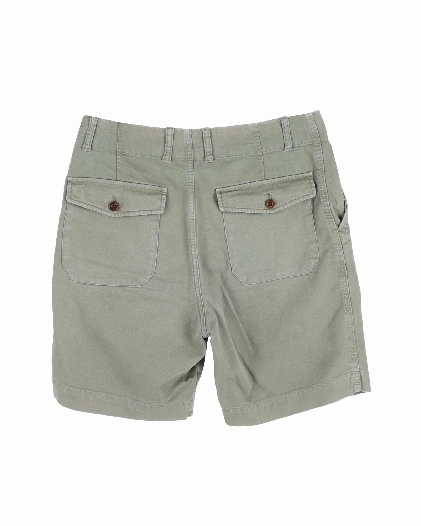 Mr. P Straight Leg Shorts in Green Cotton