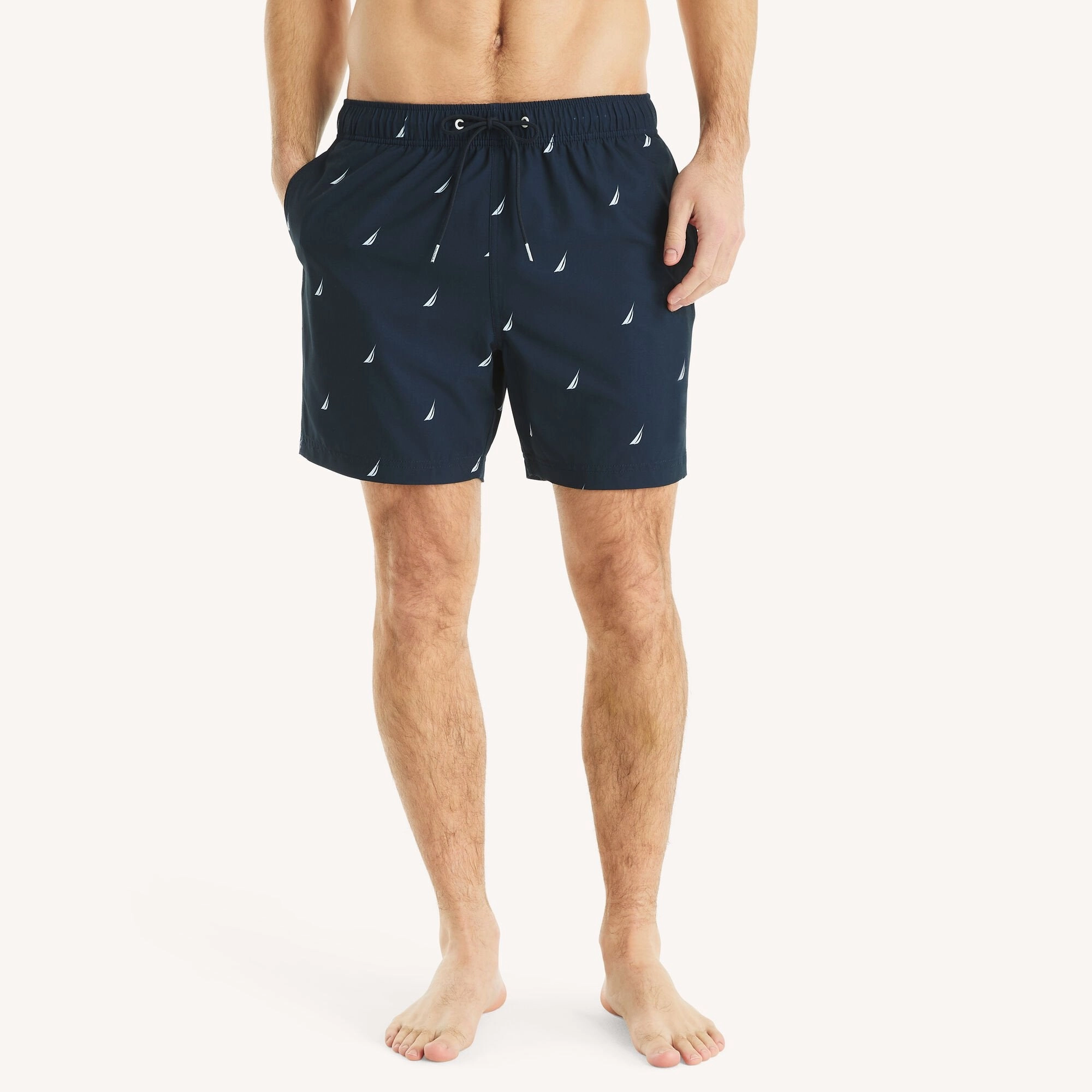 Nautica Mens 6" Printed Quick-Dry Swim