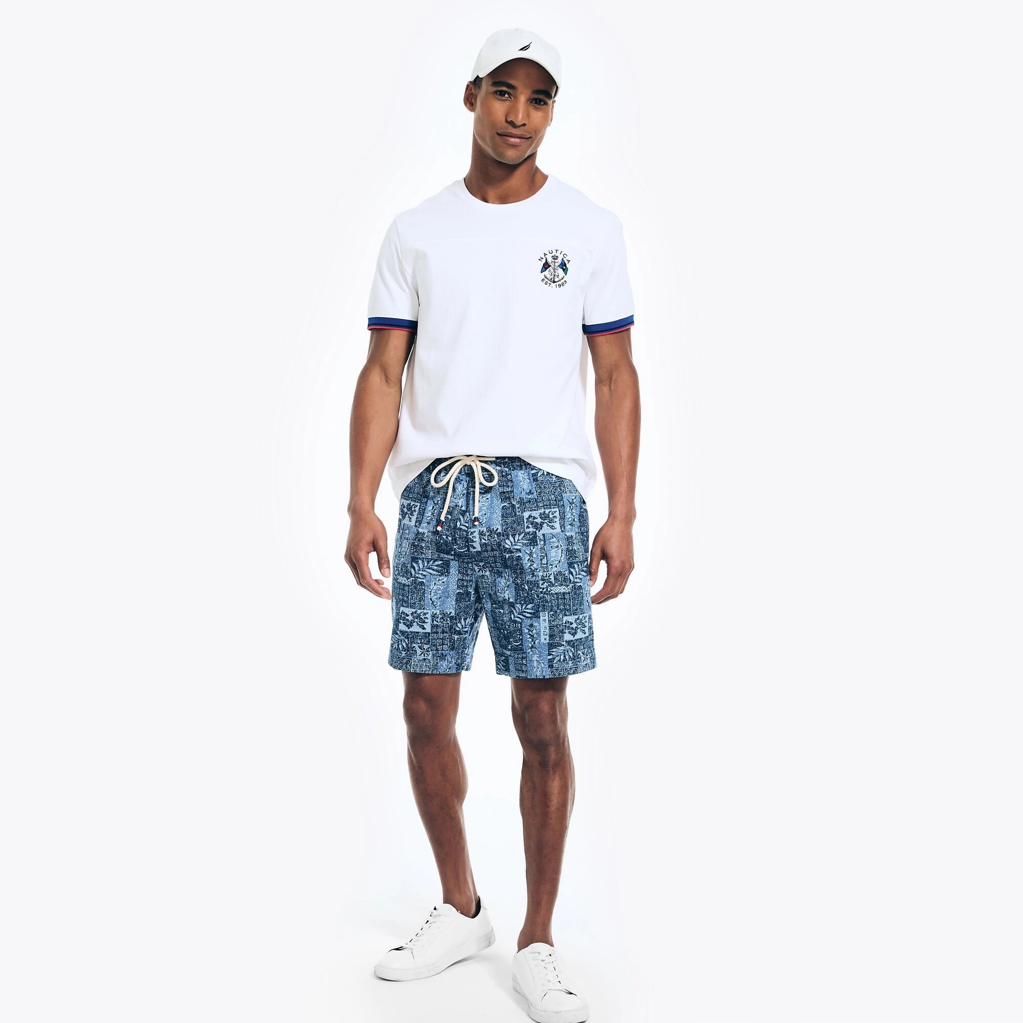 Nautica Mens 7" Pull-On Printed Boardwalk Short