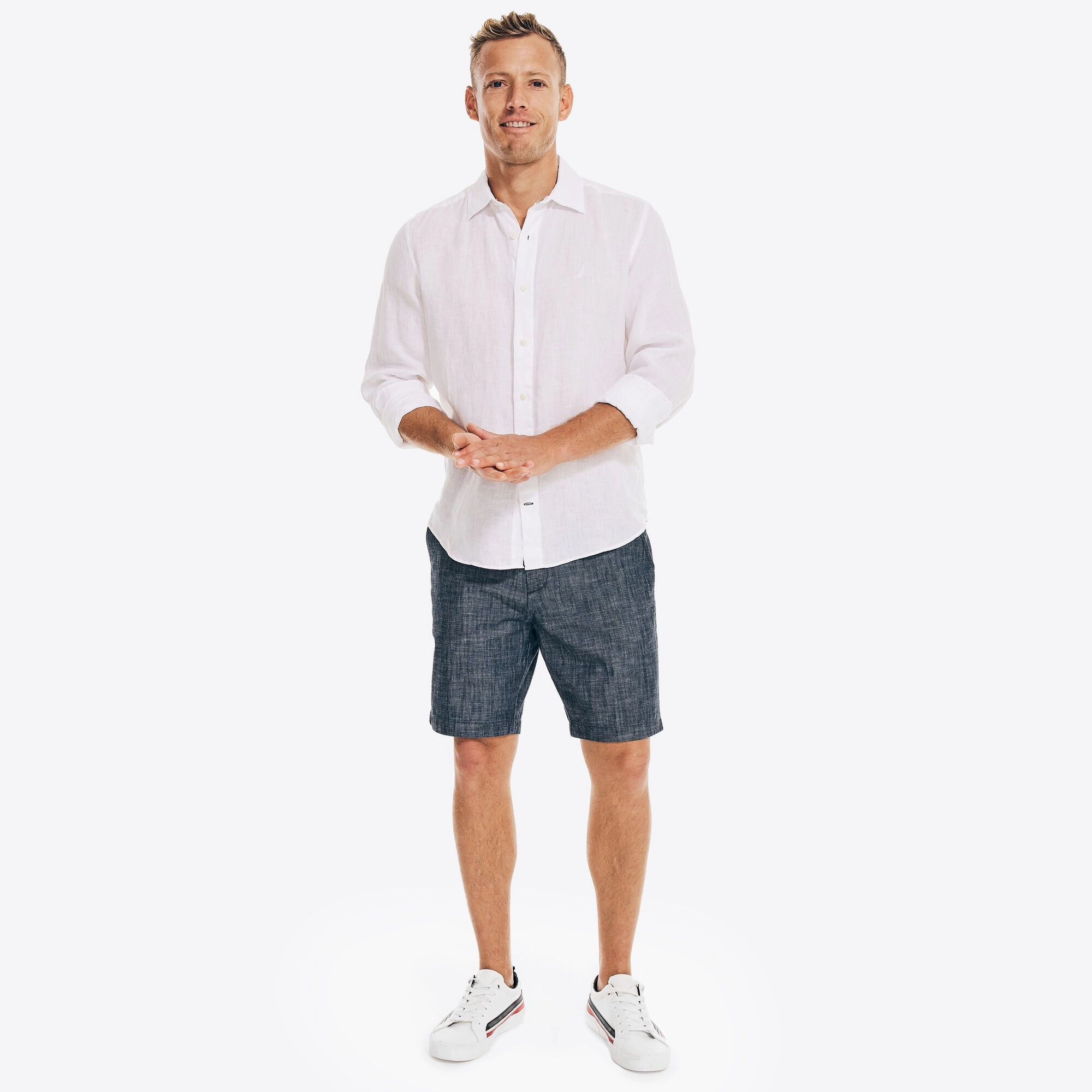 Nautica Mens 8.5" Chambray Short